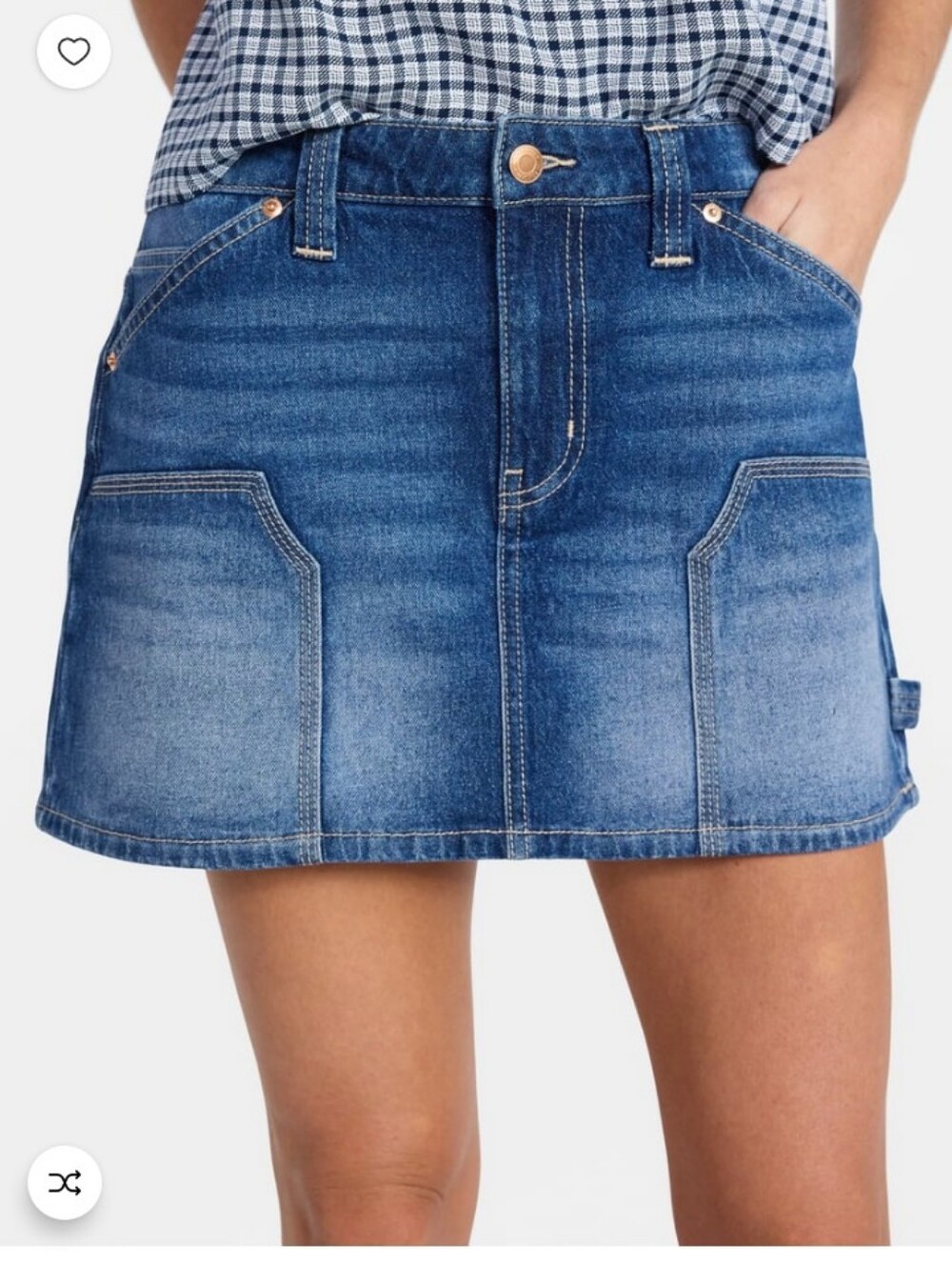 Nobo Carpenter Denim Mini Skirt Sz XL